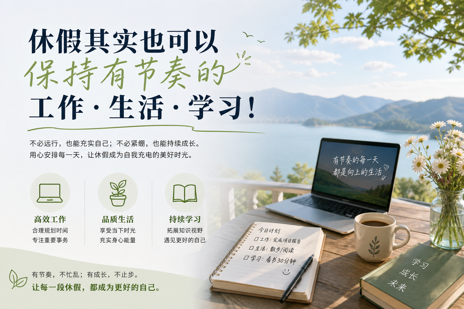 休假，其实也可以保持有节奏的工作.生活.学习